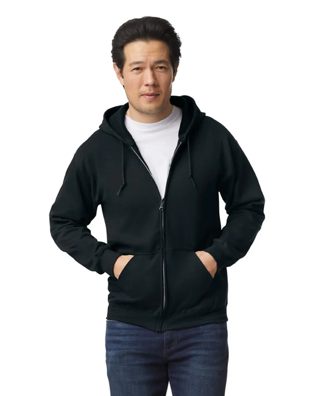 Design Custom Zip Up Hoodies - Gildan 18600 Heavy Blend Hooded Sweatshirt