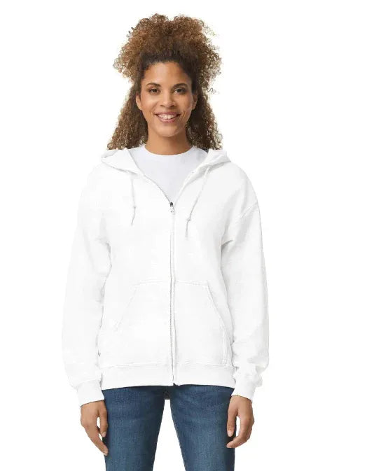 Design Custom Zip Up Hoodies - Gildan 18600 Heavy Blend Hooded Sweatshirt