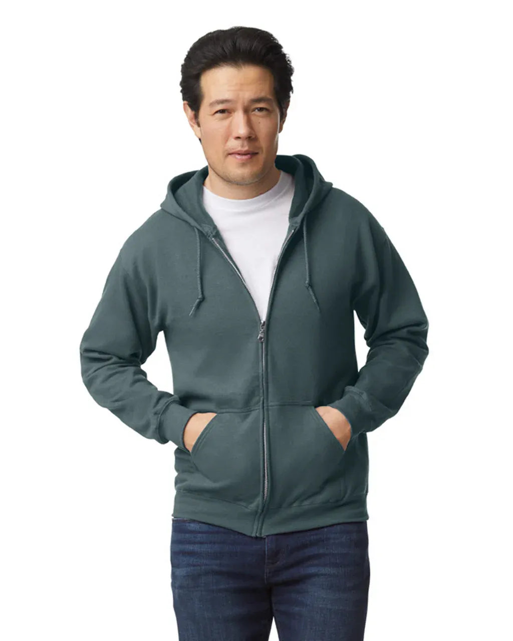 Design Custom Zip Up Hoodies - Gildan 18600 Heavy Blend Hooded Sweatshirt