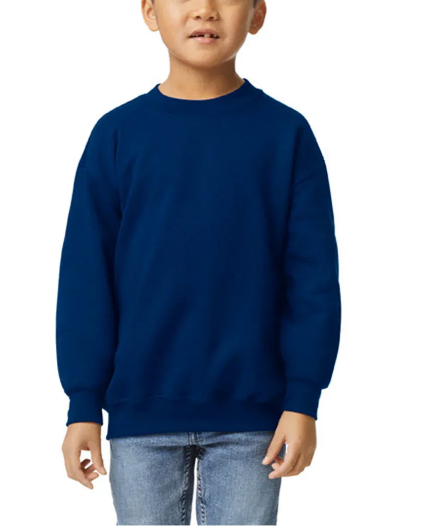 Kids Custom Long Sleeve Sweatshirts - Gildan 18000B Youth