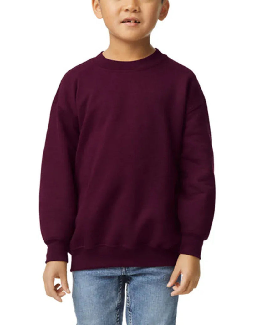Kids Custom Long Sleeve Sweatshirts - Gildan 18000B Youth